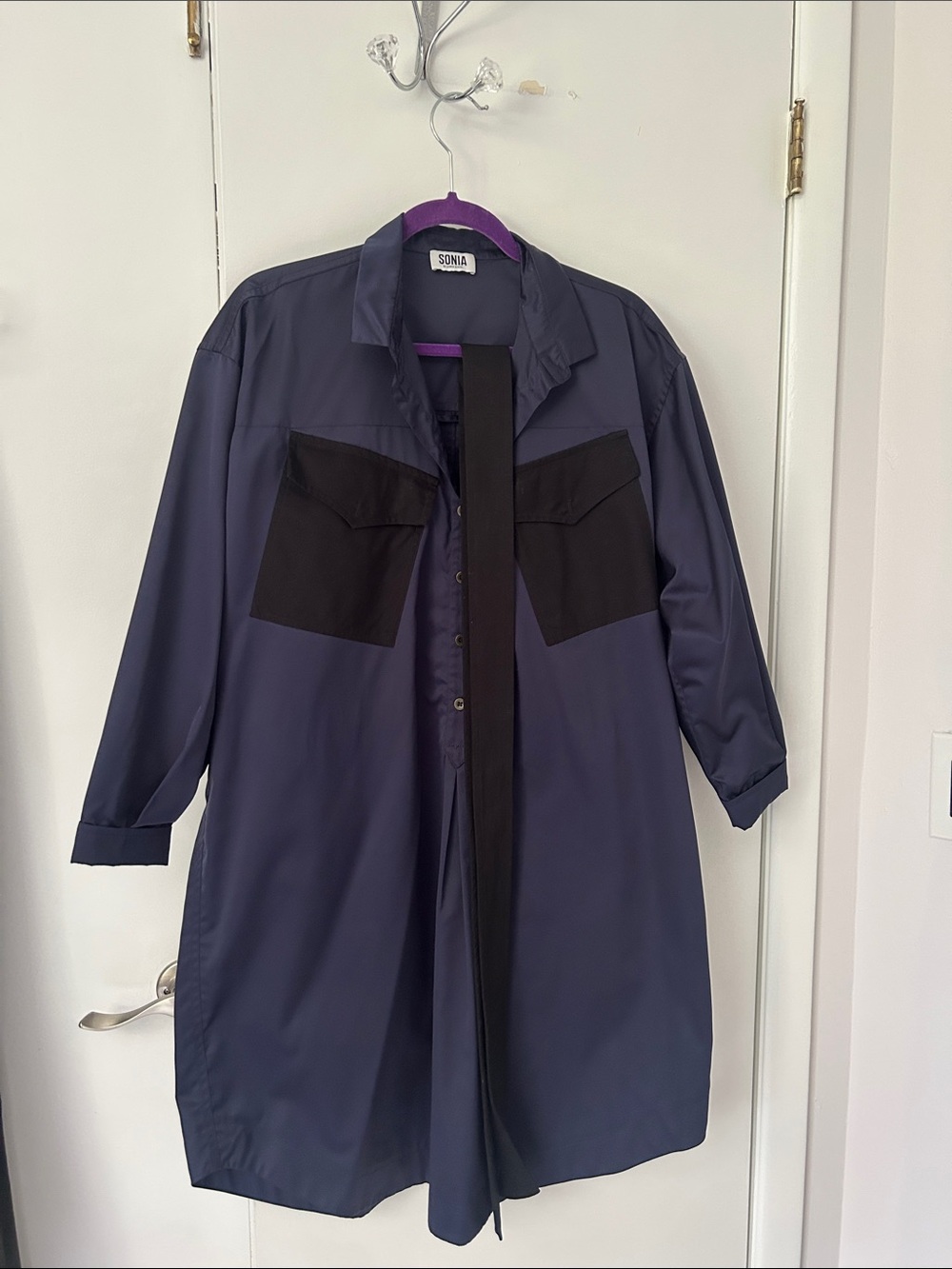 Sonia Rykiel Navy Jacket with Purple Trim